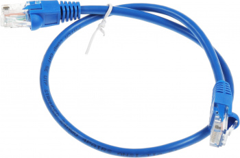 Патч-корд cat5E molded 0.5м синий RJ-45 (m)-RJ-45 (m)