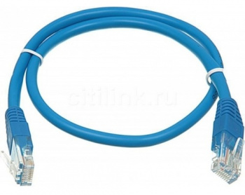 Патч-корд cat5E molded 0.5м синий RJ-45 (m)-RJ-45 (m)