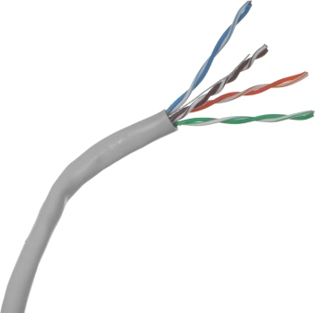 Кабель информационный Lanmaster TWT-5EUTP кат.5E UTP 4 пары 24AWG PVC внутренний 305м серый