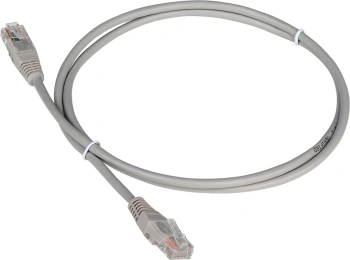 Патч-корд Lanmaster TWT-45-45-0.5-GY UTP RJ-45 вил.-вилка RJ-45 кат.5E 0.5м серый ПВХ (уп.:1шт)