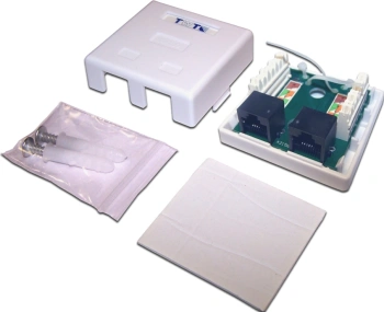 Розетка Lanmaster TWT-SM2-4545-WHRJ45 2 кат.5E бел. (упак.:1шт)