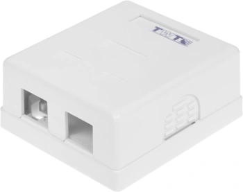 Коробка Lanmaster TWT-SA2-WH настенная 62x67x30мм крышка Keystone ПВХ белый