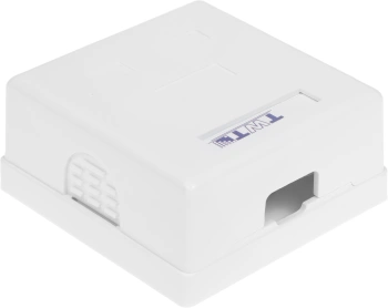 Коробка Lanmaster TWT-SA2-WH настенная 62x67x30мм крышка Keystone ПВХ белый