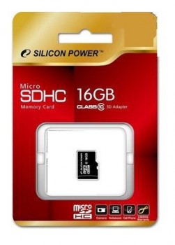 Флеш карта microSDHC 16GB Silicon Power  SP016GBSTH010V10