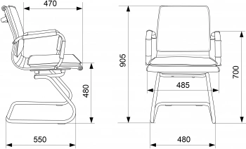 Кресло Бюрократ  Ch-993-Low-V