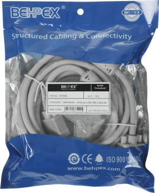 Кабель VGA (m) VGA (m) 5м (SVGA) феррит.кольца