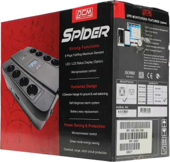 Источник бесперебойного питания Powercom Spider SPD-1000U