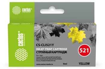 Картридж струйный Cactus CS-CLI521Y
