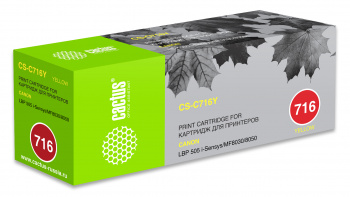Картридж лазерный Cactus CS-C716Y