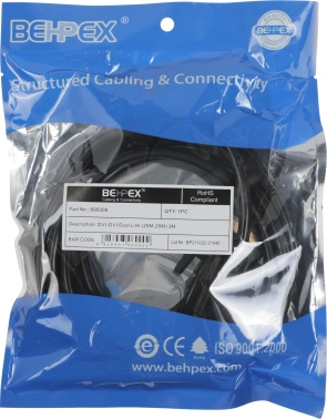 Кабель DVI-D (m) DVI-D (m) 3м феррит.кольца черный