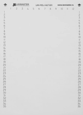 Маркер Lanmaster LAN-MOL-14X7-WH 14x7мм полиэстр (упак:420шт) для лазерных принтеров белый
