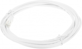 Патч-корд Lanmaster TWT-45-45-3.0-WH UTP RJ-45 вил.-вилка RJ-45 кат.5E 3м белый ПВХ (уп.:1шт)