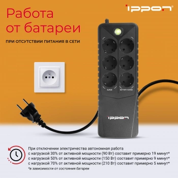 Источник бесперебойного питания Ippon Back Verso 600