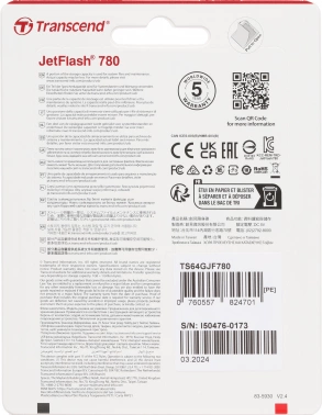 Флеш Диск Transcend 64Gb Jetflash 780