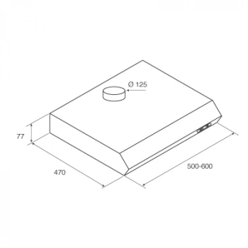 Вытяжка козырьковая Jet Air Senti WH/F/60