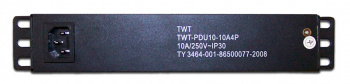 Блок распределения питания Lanmaster TWT-PDU10-10A4P гор.размещ. 4xSchuko 10A