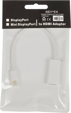 Переходник miniDisplayPort (m) HDMI (f) 0.2м белый