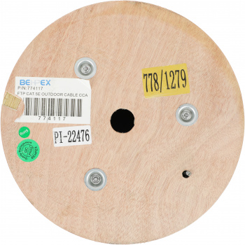 Кабель сетевой FTP 4 пары cat.5E solid 0.51мм CCA 305м черный outdoor