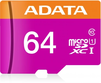 Флеш карта microSDXC 64GB A-Data  AUSDX64GUICL10-RA1