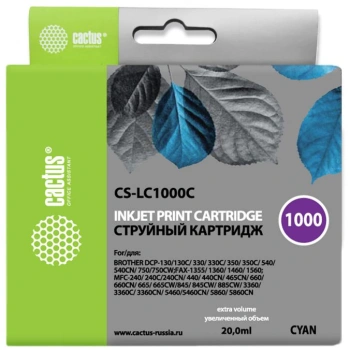 Картридж струйный Cactus CS-LC1000C