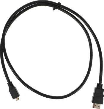 Кабель Micro HDMI (m)/HDMI (m) 1м. позолоч.конт. черный