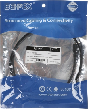 Кабель Micro HDMI (m)/HDMI (m) 1м. позолоч.конт. черный