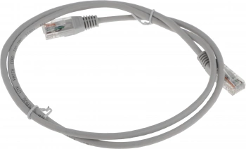Патч-корд Lanmaster TWT-45-45-1.0-GY UTP RJ-45 вил.-вилка RJ-45 кат.5E 1м серый ПВХ (уп.:1шт)