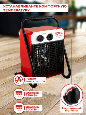 Тепловая пушка электрическая Ресанта ТЭП-5000