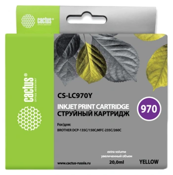 Картридж струйный Cactus CS-LC970Y