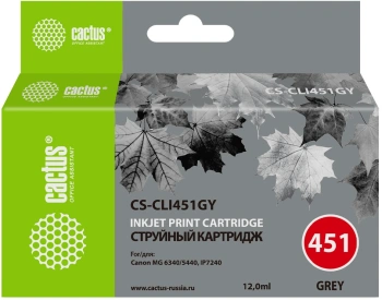 Картридж струйный Cactus CS-CLI451GY