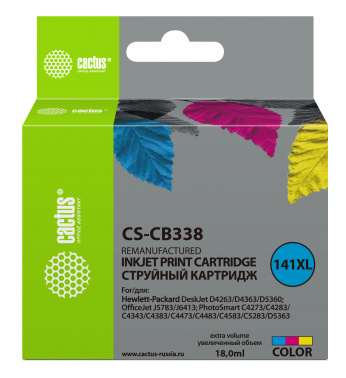 Картридж струйный Cactus CS-CB338