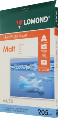 Фотобумага Lomond 0102085 A4/205г/м2/50л./белый матовое для струйной печати