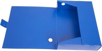 Короб архивный вырубная застежка Бюрократ -BA100/08BLUE пластик 0.8мм корешок 100мм 330x245мм синий