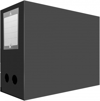 Короб архивный вырубная застежка Бюрократ -BA120BLCK пластик 1мм корешок 120мм 330x245мм черный