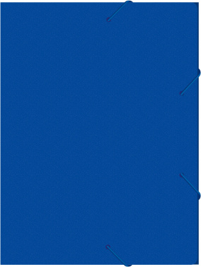 Папка-короб на резинке Бюрократ -BA25/05BLUE пластик 0.5мм корешок 25мм A4 синий