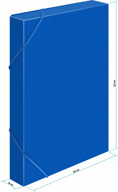 Папка-короб на резинке Бюрократ -BA40/07 пластик 0.7мм корешок 40мм A4 ассорти