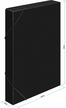 Папка-короб на резинке Бюрократ -BA40/07BLCK пластик 0.7мм корешок 40мм A4 черный