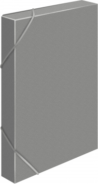 Папка-короб на резинке Бюрократ -BA40/07GREY пластик 0.7мм корешок 40мм A4 серый