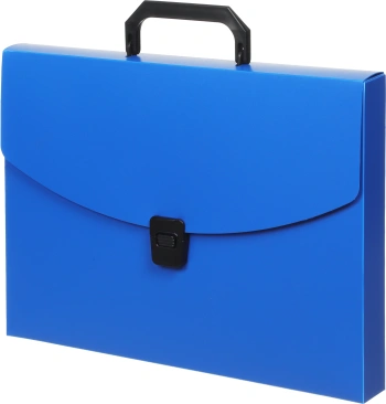 Портфель Бюрократ -BPP01BLUE 1 отдел. A4 пластик 0.7мм синий