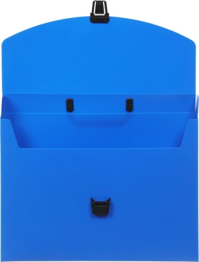 Портфель Бюрократ -BPP01BLUE 1 отдел. A4 пластик 0.7мм синий