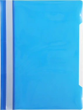 Папка-скоросшиватель Бюрократ -PS20BLUE A4 прозрач.верх.лист пластик синий 0.12/0.16