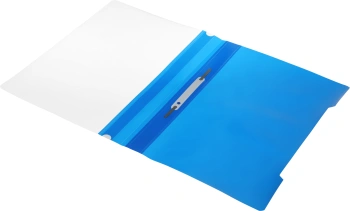 Папка-скоросшиватель Бюрократ -PS20BLUE A4 прозрач.верх.лист пластик синий 0.12/0.16
