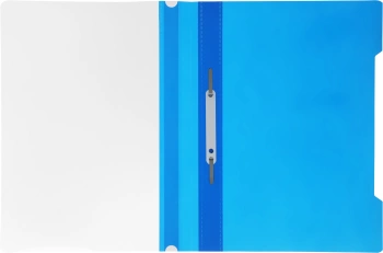 Папка-скоросшиватель Бюрократ -PS20BLUE A4 прозрач.верх.лист пластик синий 0.12/0.16