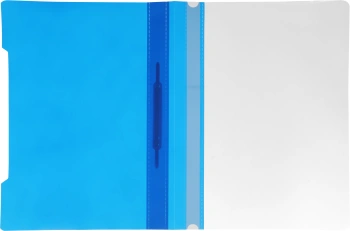 Папка-скоросшиватель Бюрократ -PS20BLUE A4 прозрач.верх.лист пластик синий 0.12/0.16