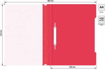 Папка-скоросшиватель Бюрократ -PS20RASP A4 прозрач.верх.лист пластик малиновый 0.12/0.16