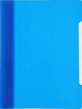 Папка-скоросшиватель Бюрократ -PS-K20BLU A4 прозрач.верх.лист карм.на лиц.стор. пластик синий 0.12/0.16