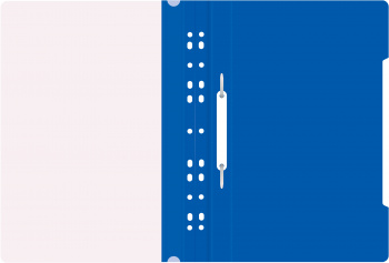 Папка-скоросшиватель Бюрократ -PS-P20BLU A4 прозрач.верх.лист боков.перф. пластик синий 0.12/0.16