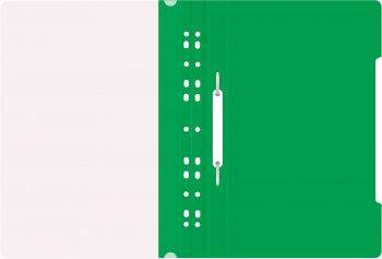 Папка-скоросшиватель Бюрократ -PS-P20GRN A4 прозрач.верх.лист боков.перф. пластик зеленый 0.12/0.16