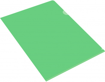 Папка-уголок Бюрократ Economy -E100GRN тисненый A4 пластик 0.10мм зеленый