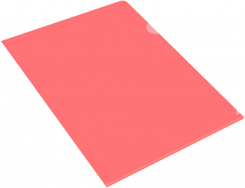 Папка-уголок Бюрократ Economy -E100RED тисненый A4 пластик 0.10мм красный